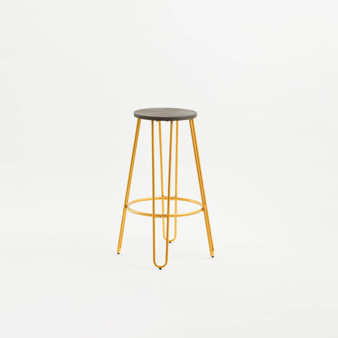 District Gold Finish Metal Frame Bar Stool