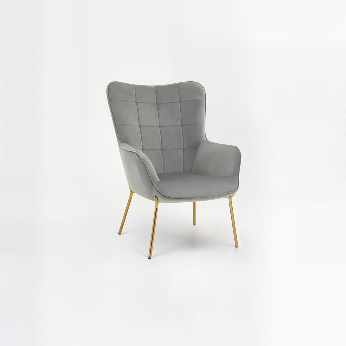 Stockholm Grey Velvet Chair