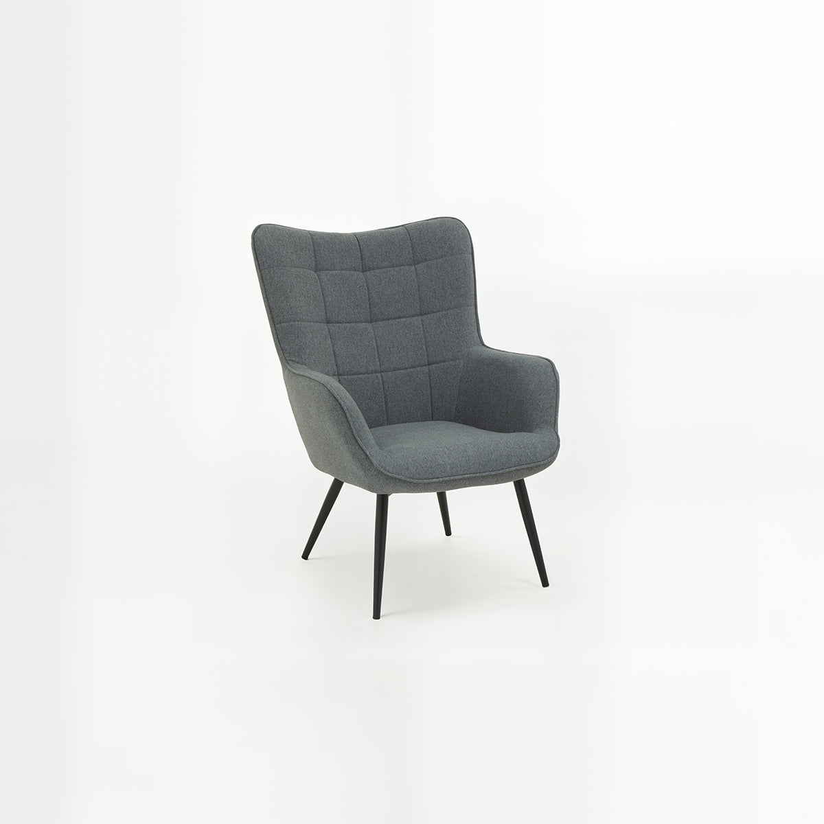 Stockholm Grey Fabric Armchair