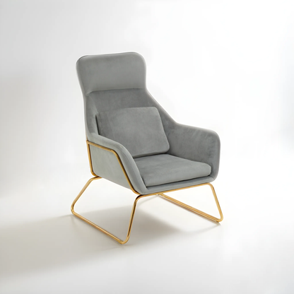 Stockholm Grey Velvet Armchair