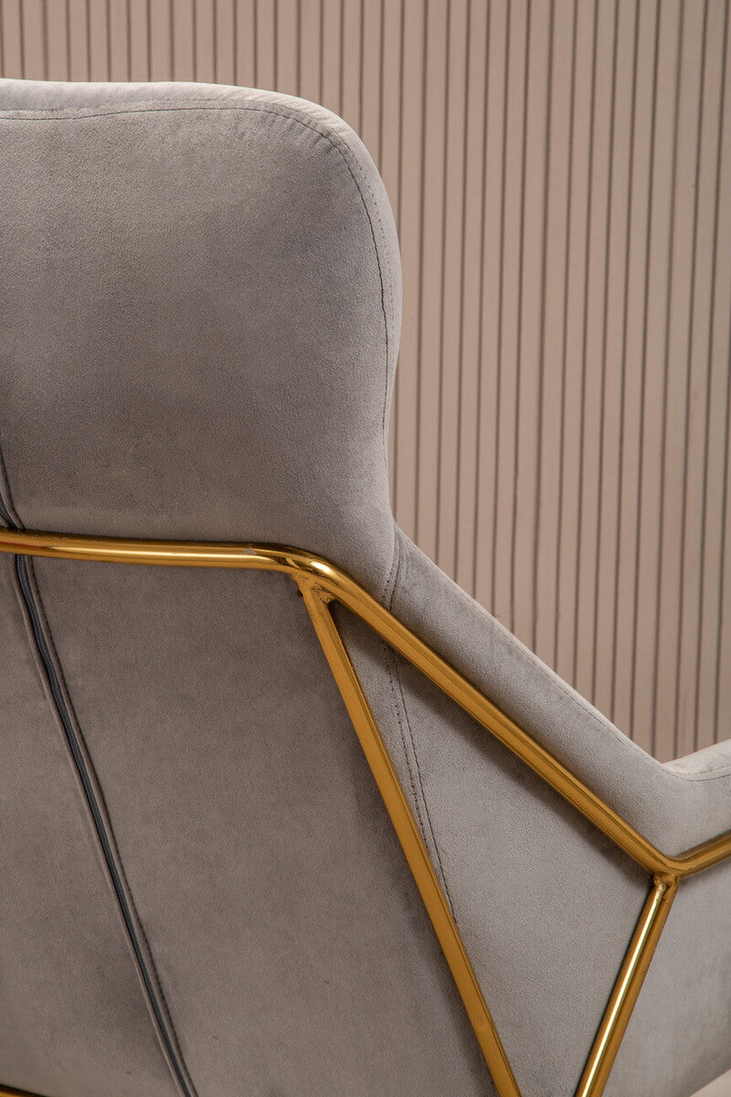 Stockholm Grey Velvet Armchair