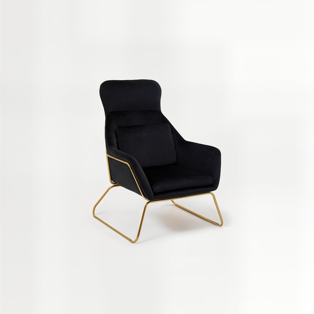 Stockholm Black Velvet Armchair