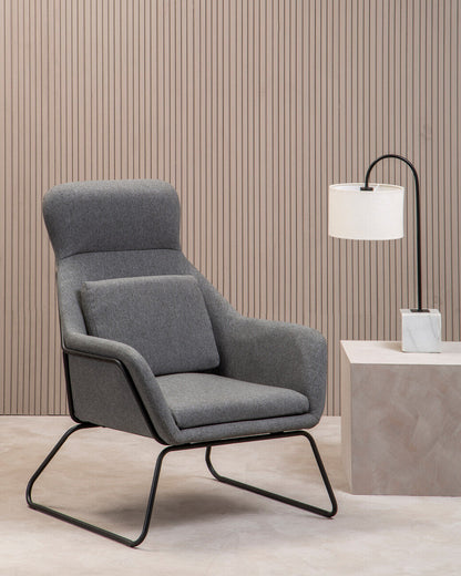 Stockholm Grey Fabric Chair