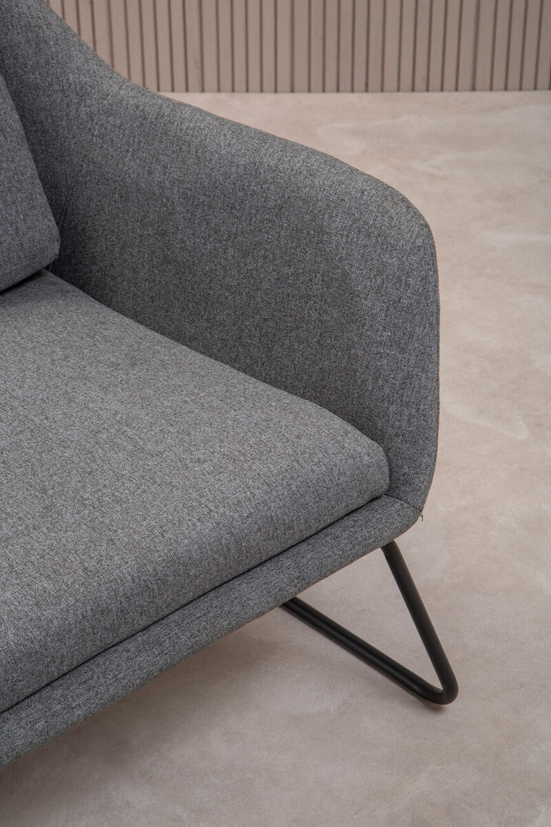 Stockholm Grey Fabric Chair