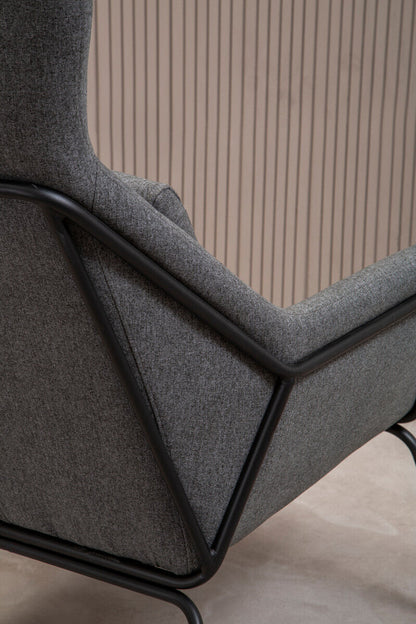 Stockholm Grey Fabric Chair