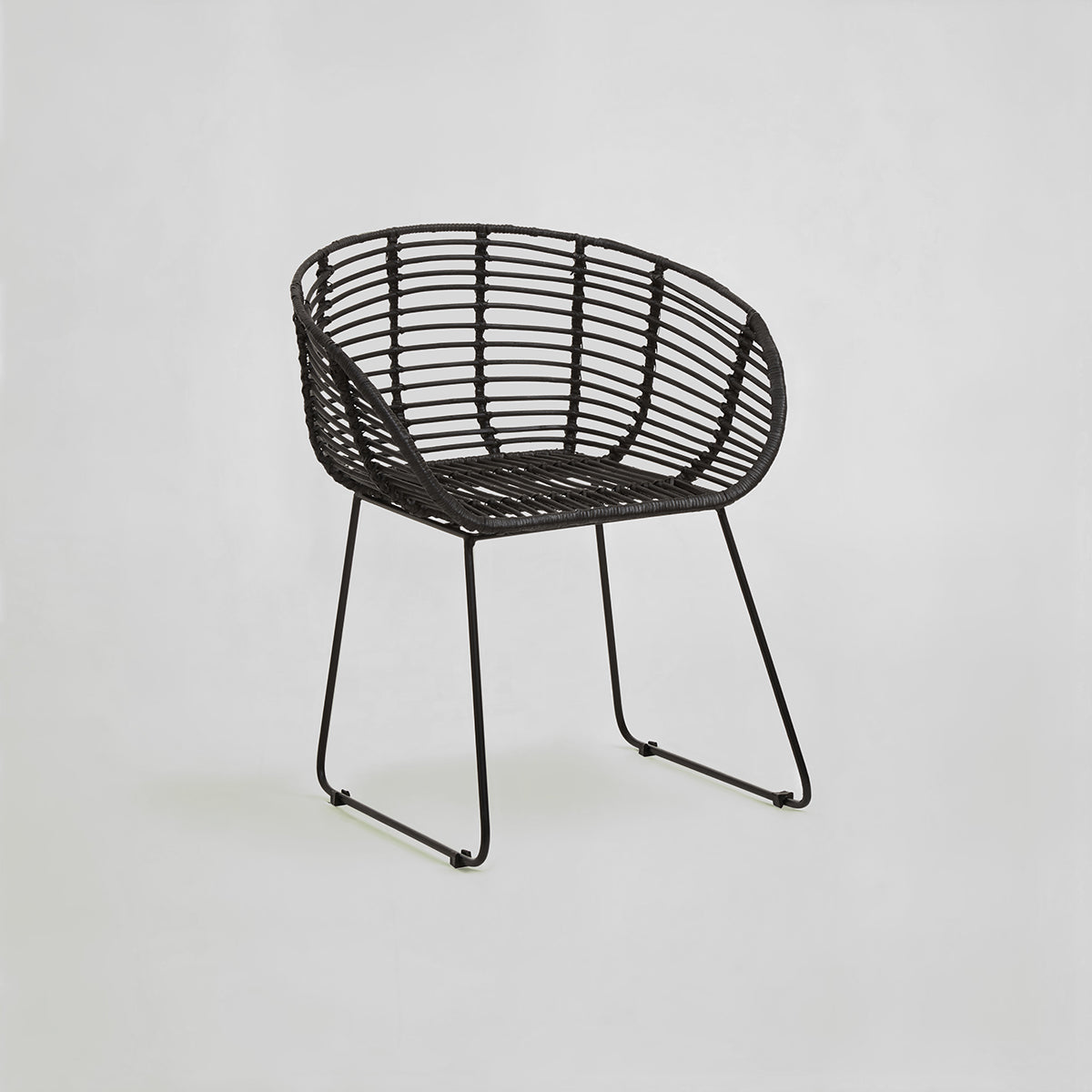 Lagom Black Natural Rattan Chair