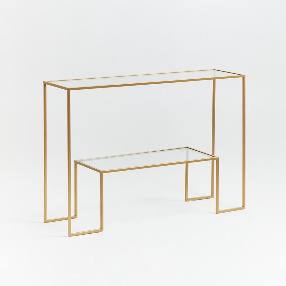 Avento Gold Finish Console Table