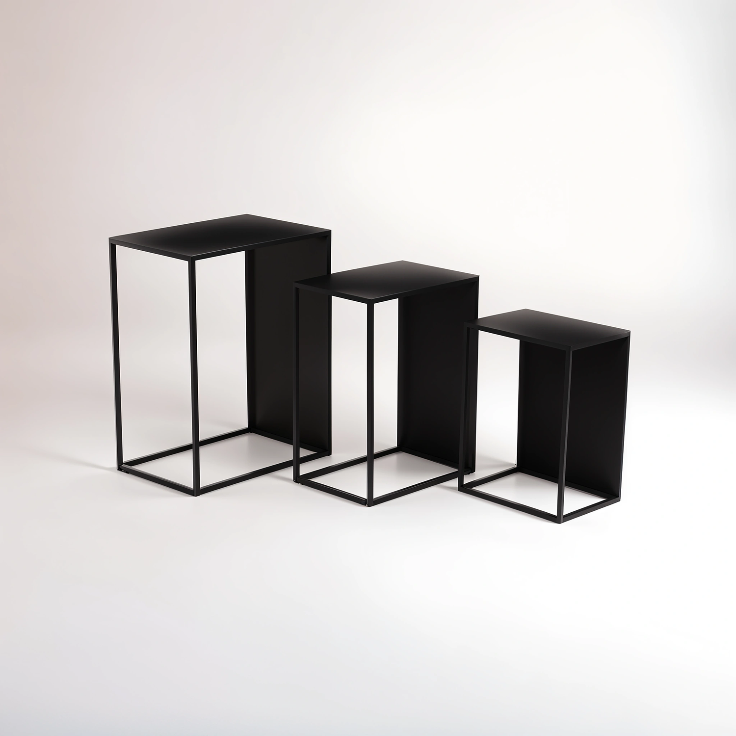 Avento Set Of Three Rectangular Side Tables