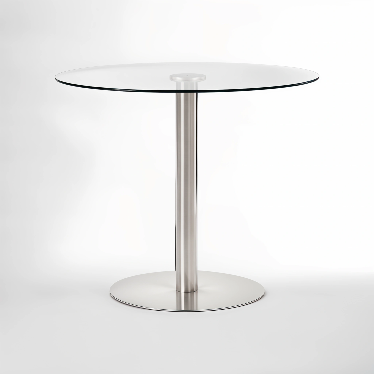 Metropolitan Round Silver Finish Dining Table