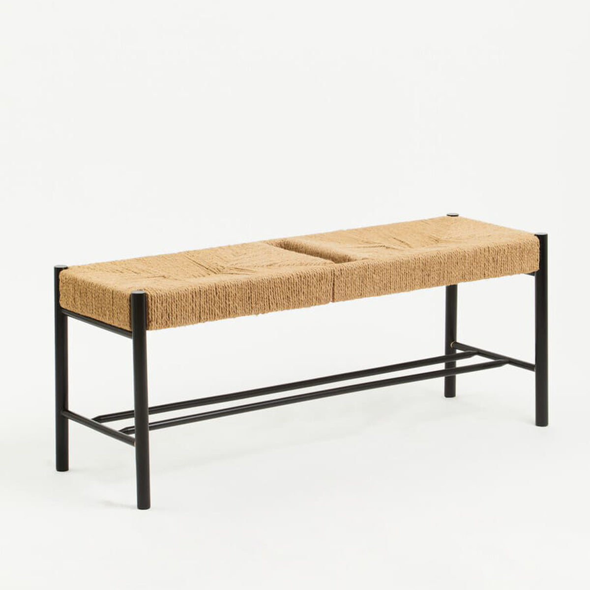 Bandar Natural Rope and Black Wood Bench