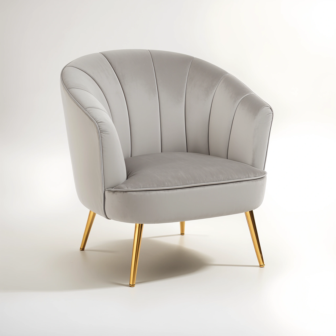 Yolanda Grey Velvet Chair