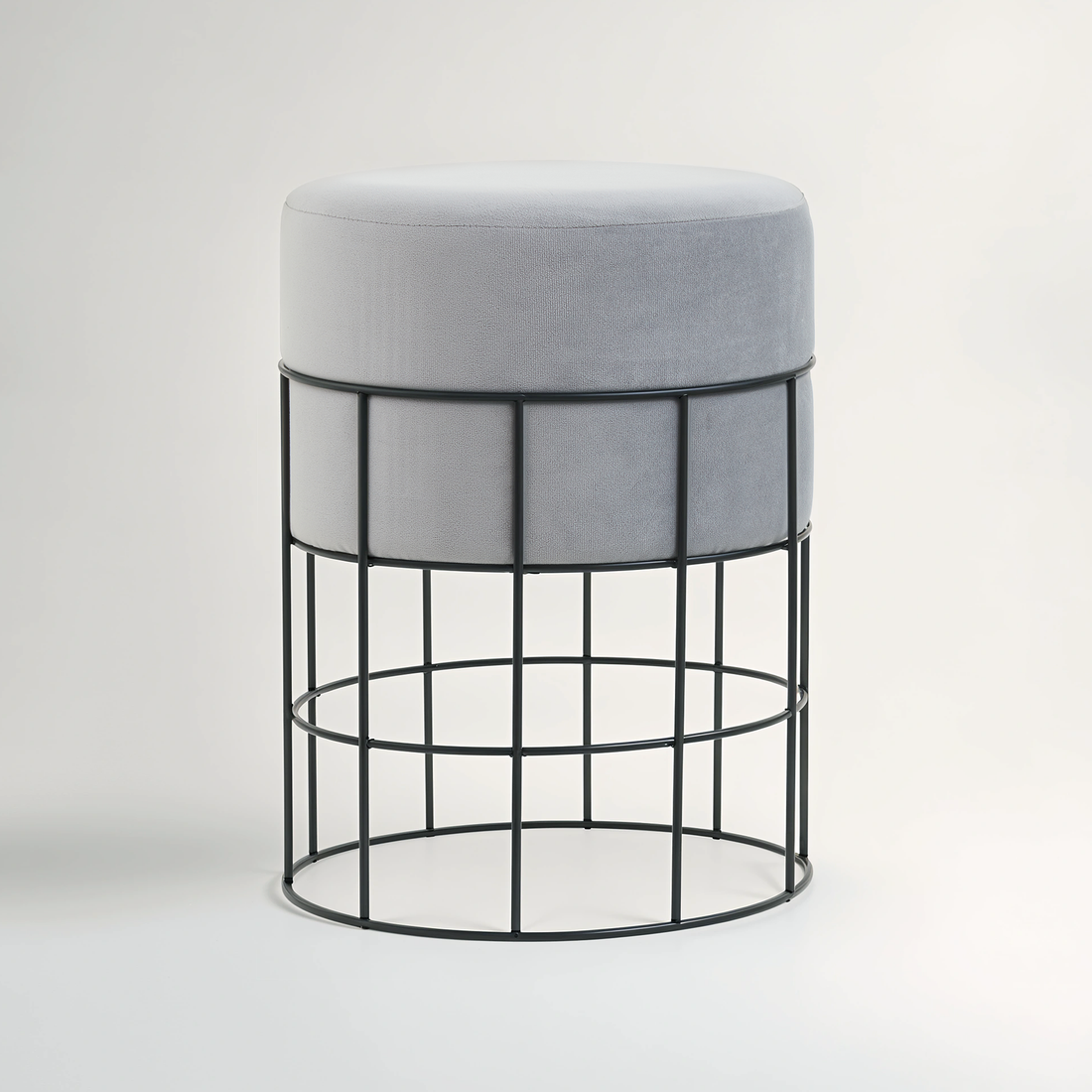 Hayes Velvet Cage Frame Stool