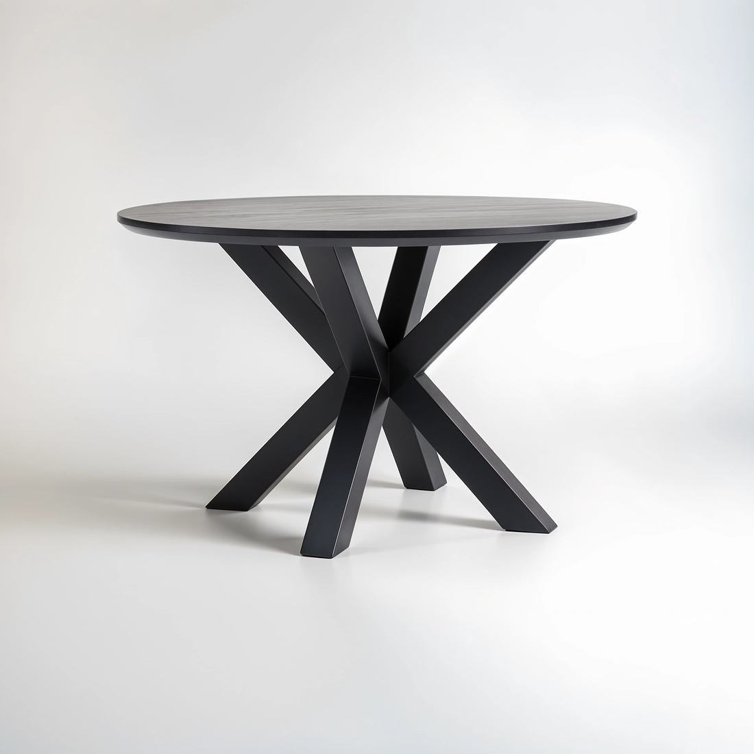 Salford Dining Table With Black Metal Legs