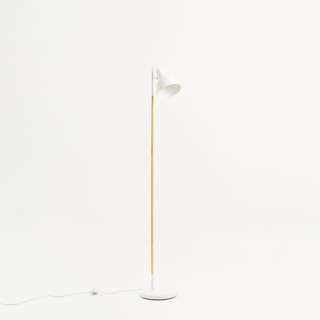 Bryant White Wood And Metal Floor Lamp