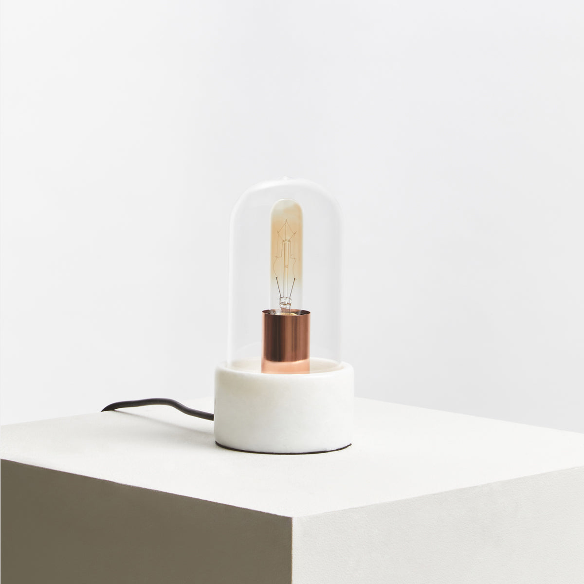 Lamonte Bell Lamp with White Marble Base