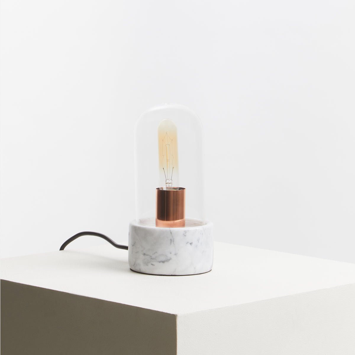 Lamonte Bell Lamp with Grey Marble Base