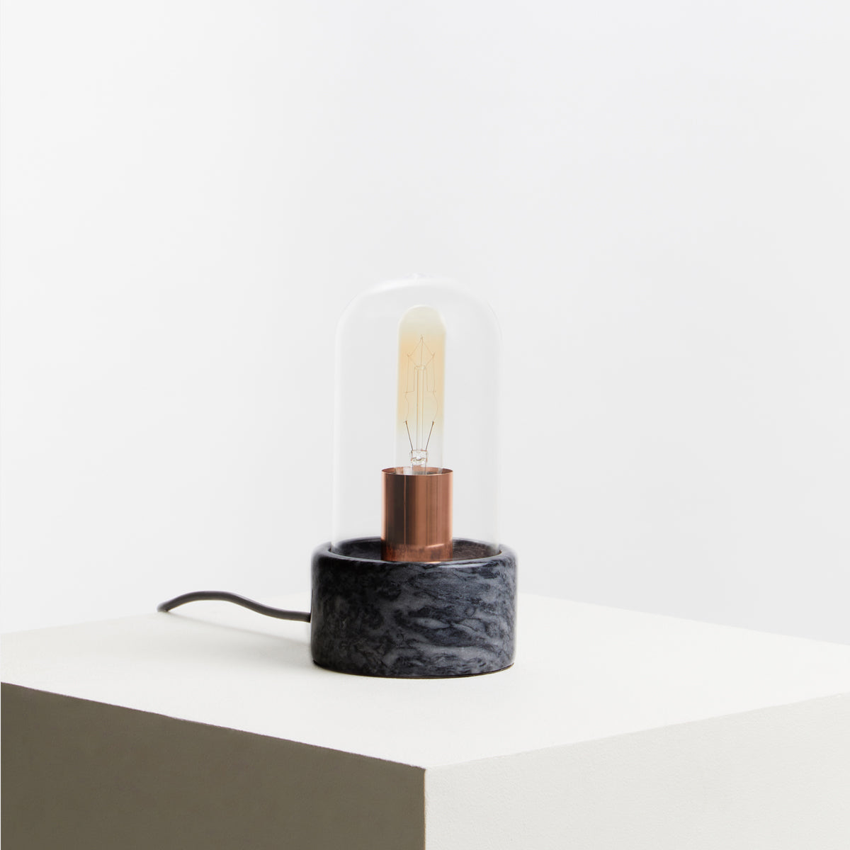 Lamonte Bell Lamp with Black Marble Base