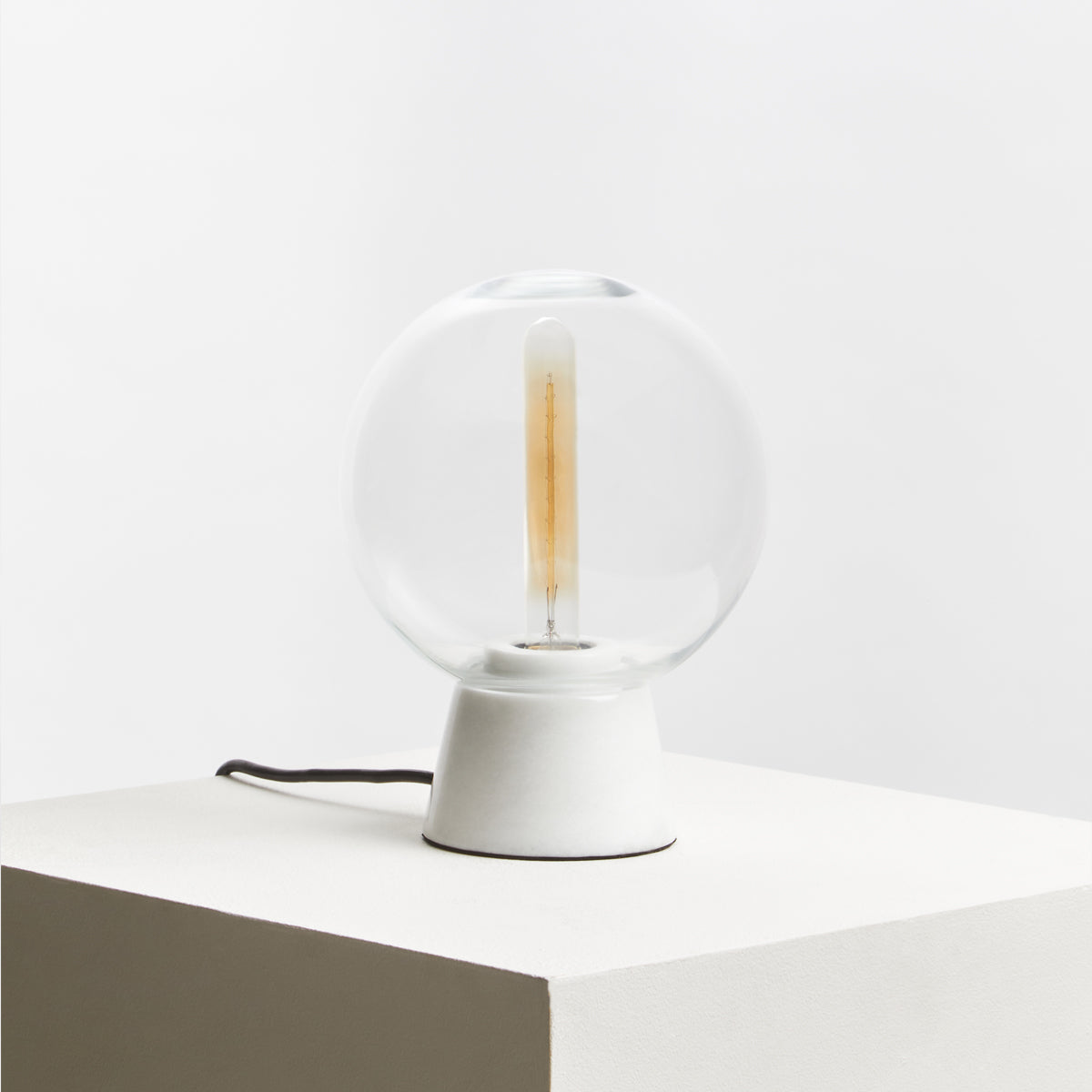 Lamonte Globe Lamp with White Marble Base