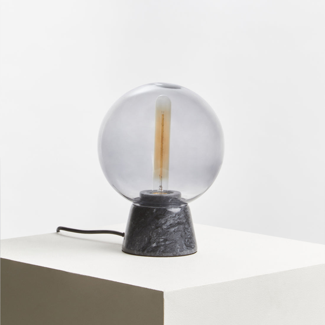 Lamonte Globe Lamp with Black Marble Base