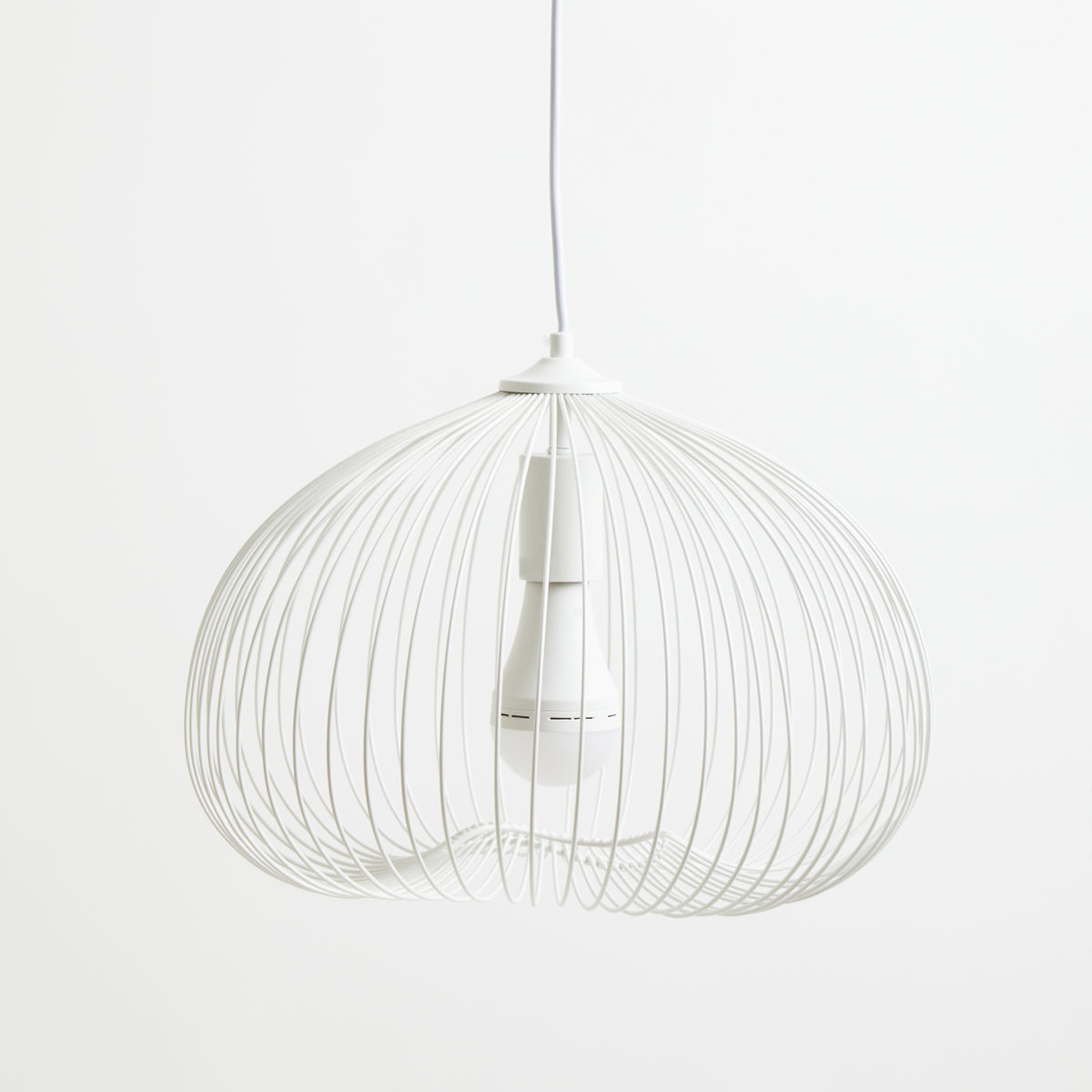 Lavis 1 Bulb White Finish Pendant Light