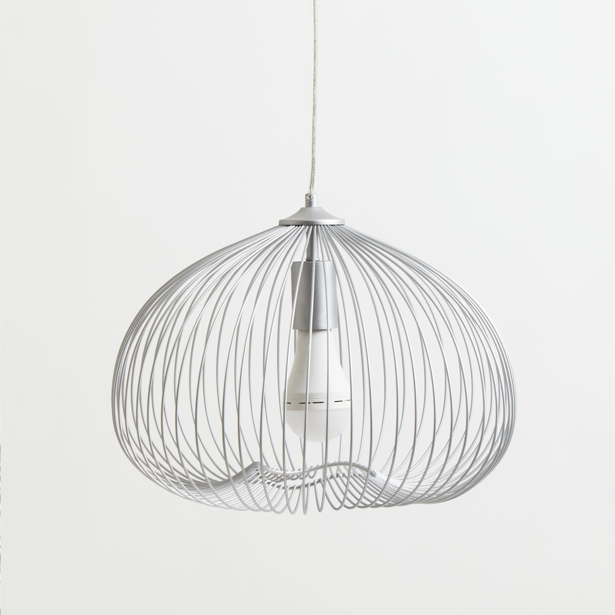 Lavis 1 Bulb Silver Finish Pendant Light