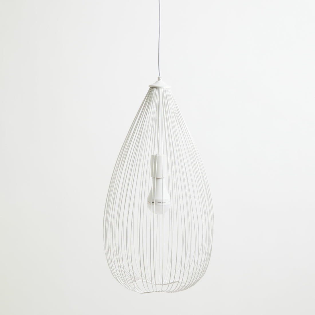 Lavis Teardrop White Pendant Light