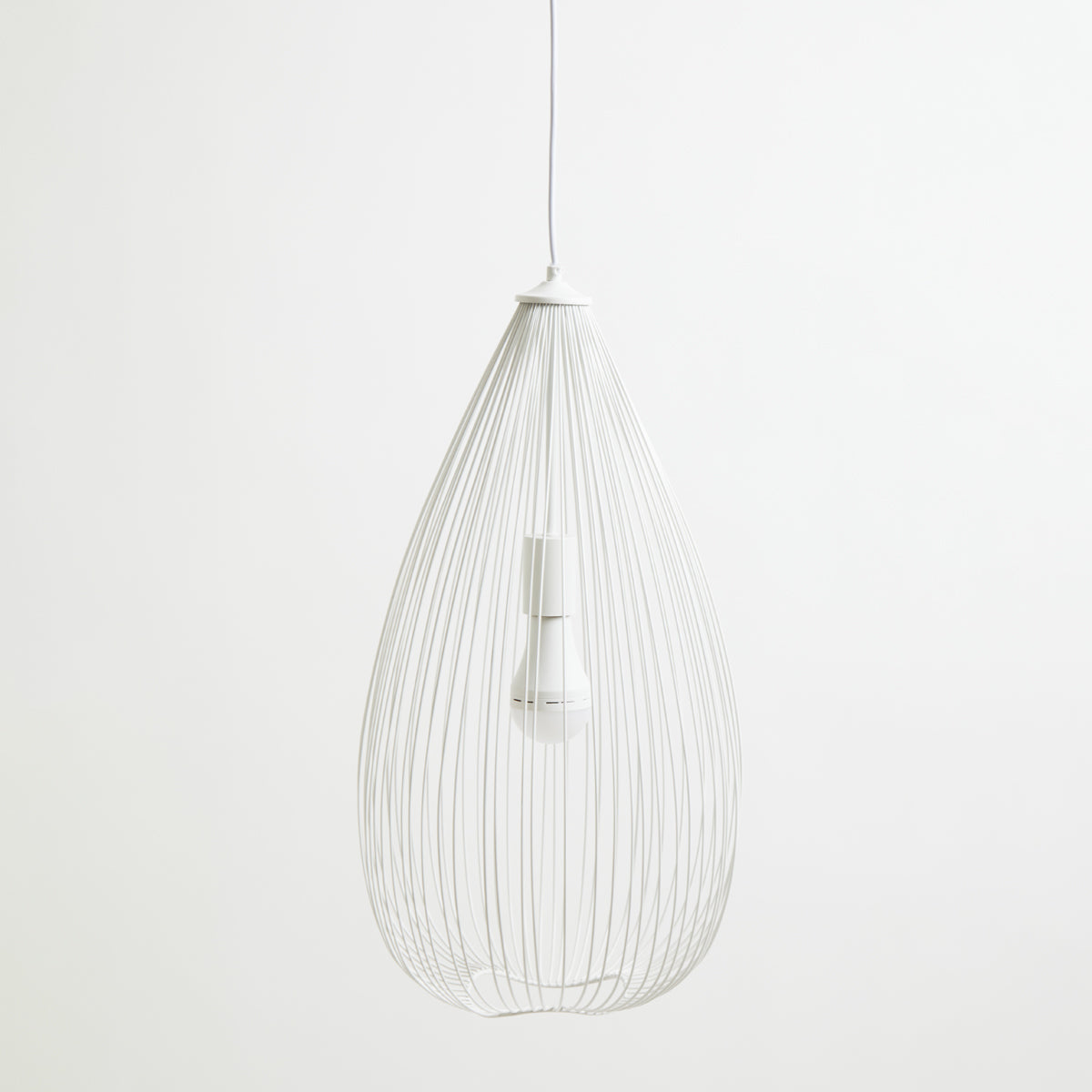 Lavis Teardrop White Pendant Light