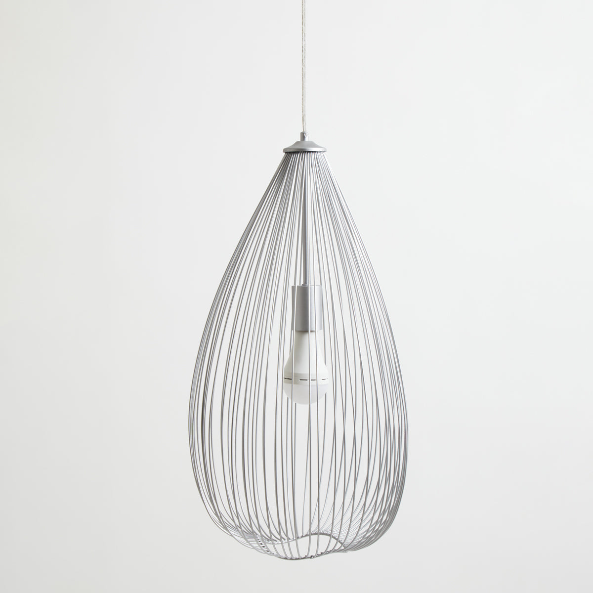 Lavis Teardrop Silver Pendant Light