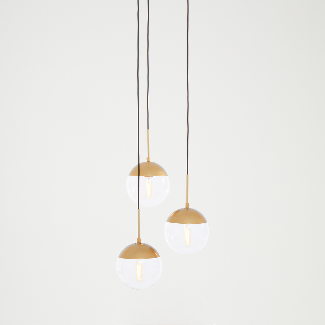 Revive Gold Finish 3 Bulb Pendant Light