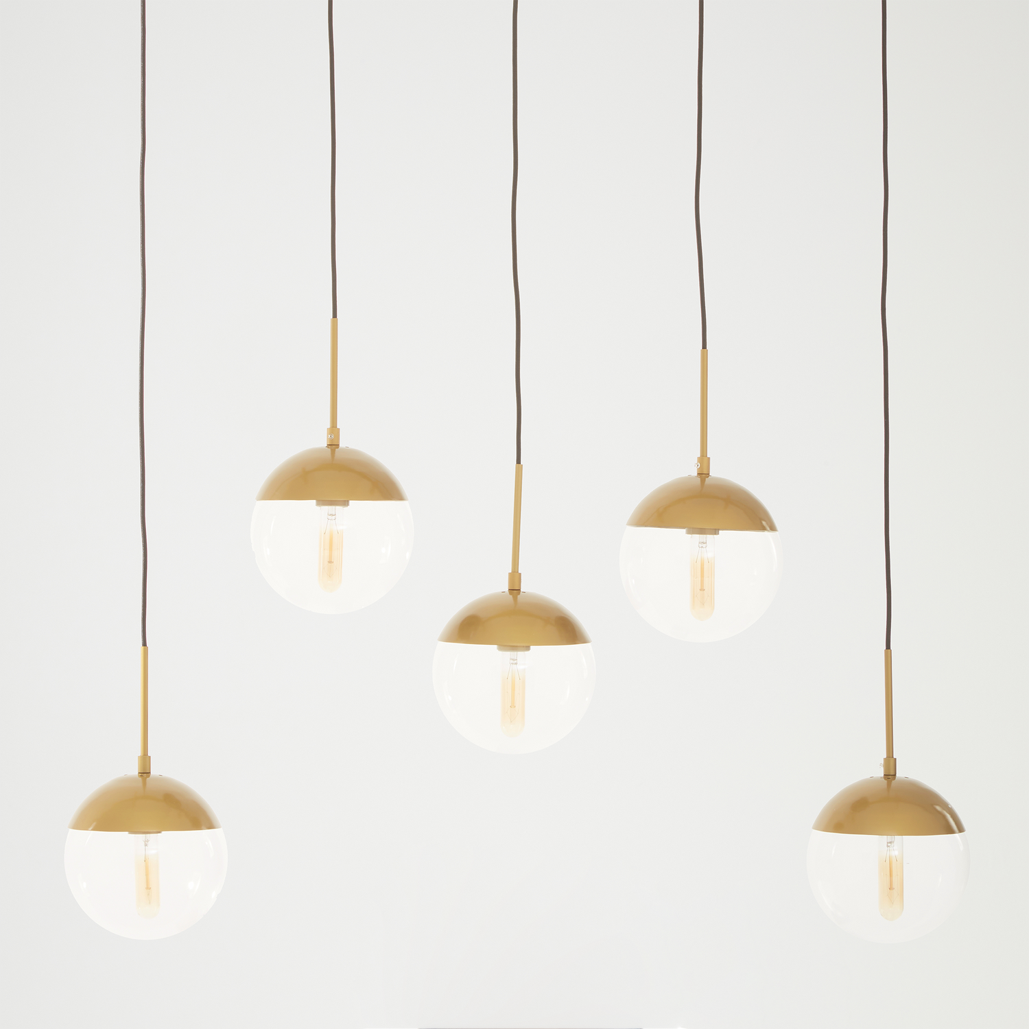 Revive Gold Finish Glass Shades Pendant Light