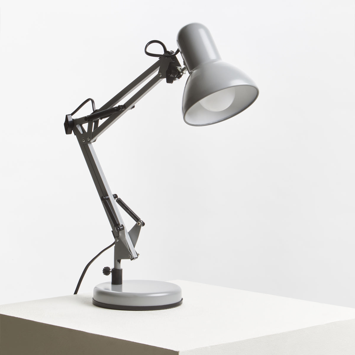 Payton Matte Grey Metal Studio Lamp