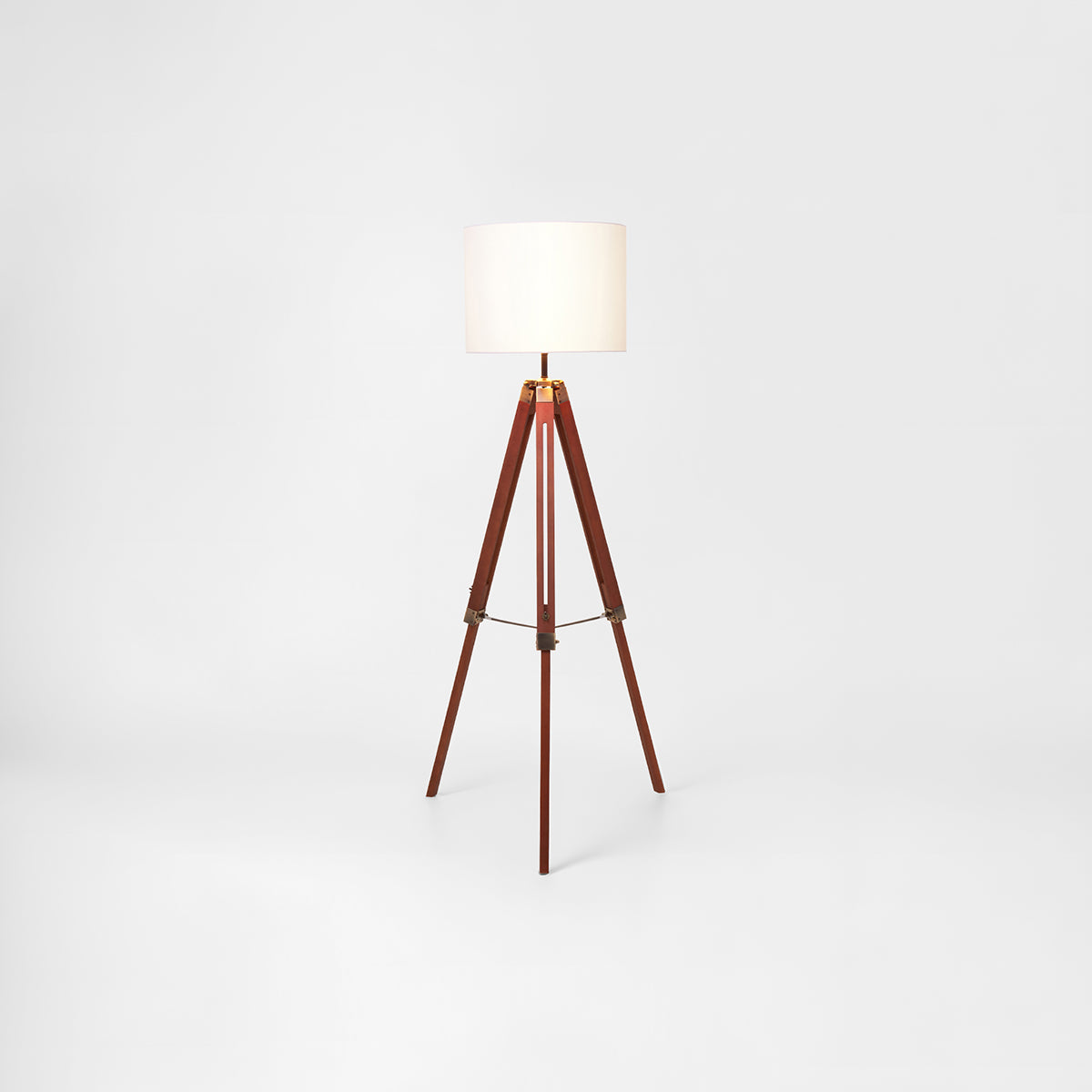 Malvern Tripod Floor Lamp With Brown Base