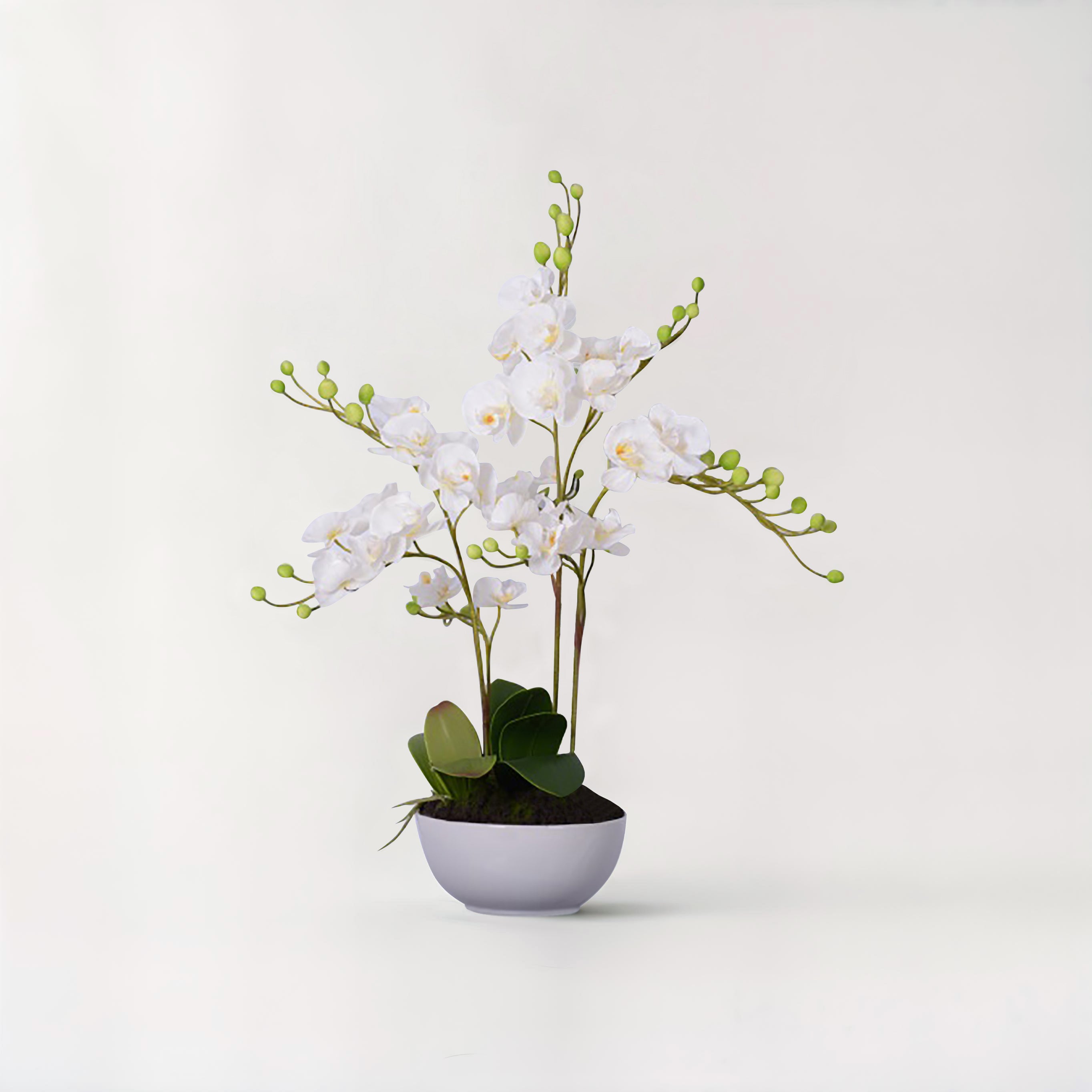 Fiori Artificial flowers White Orchid Plant