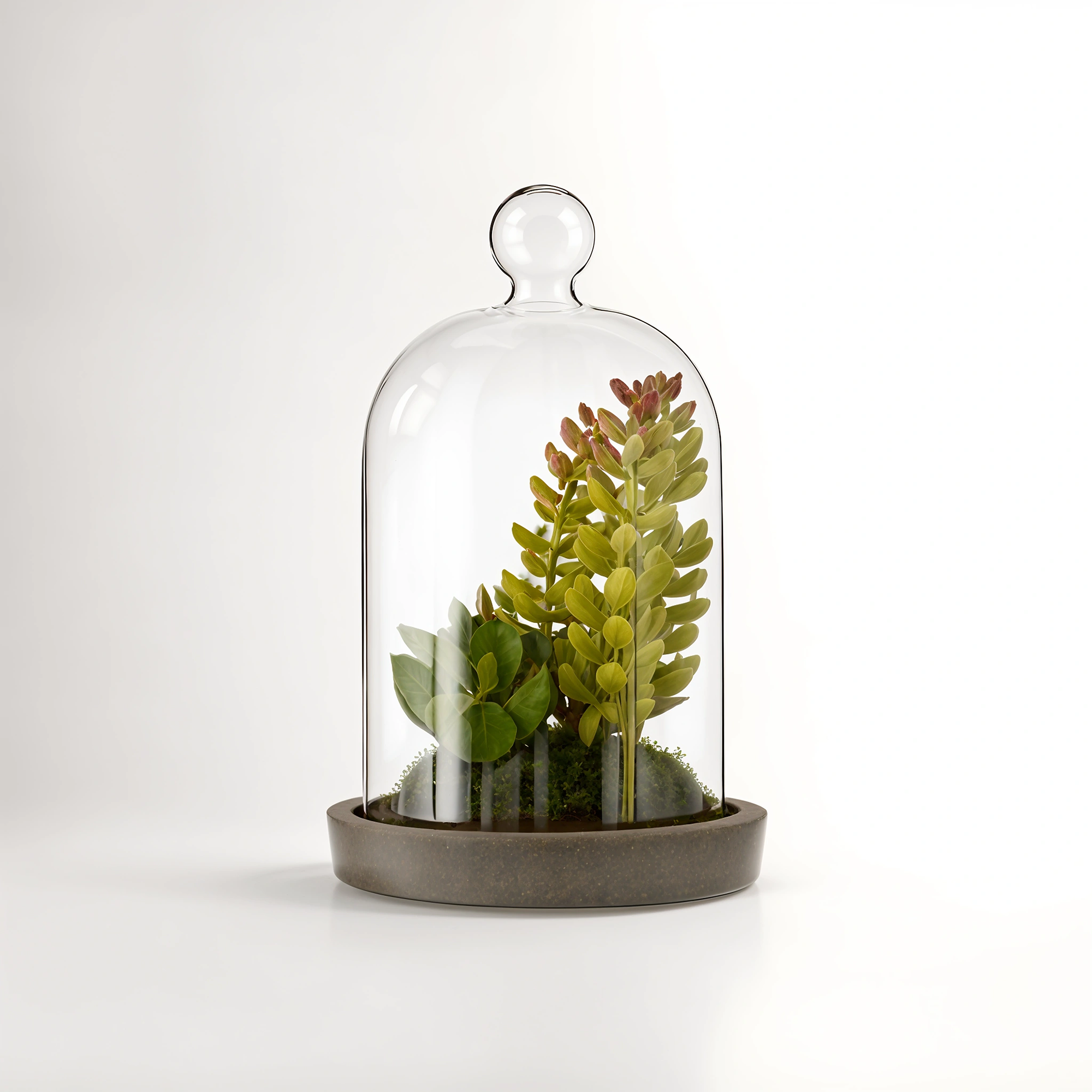 Fiori Small Succulent Dome with Cement Base