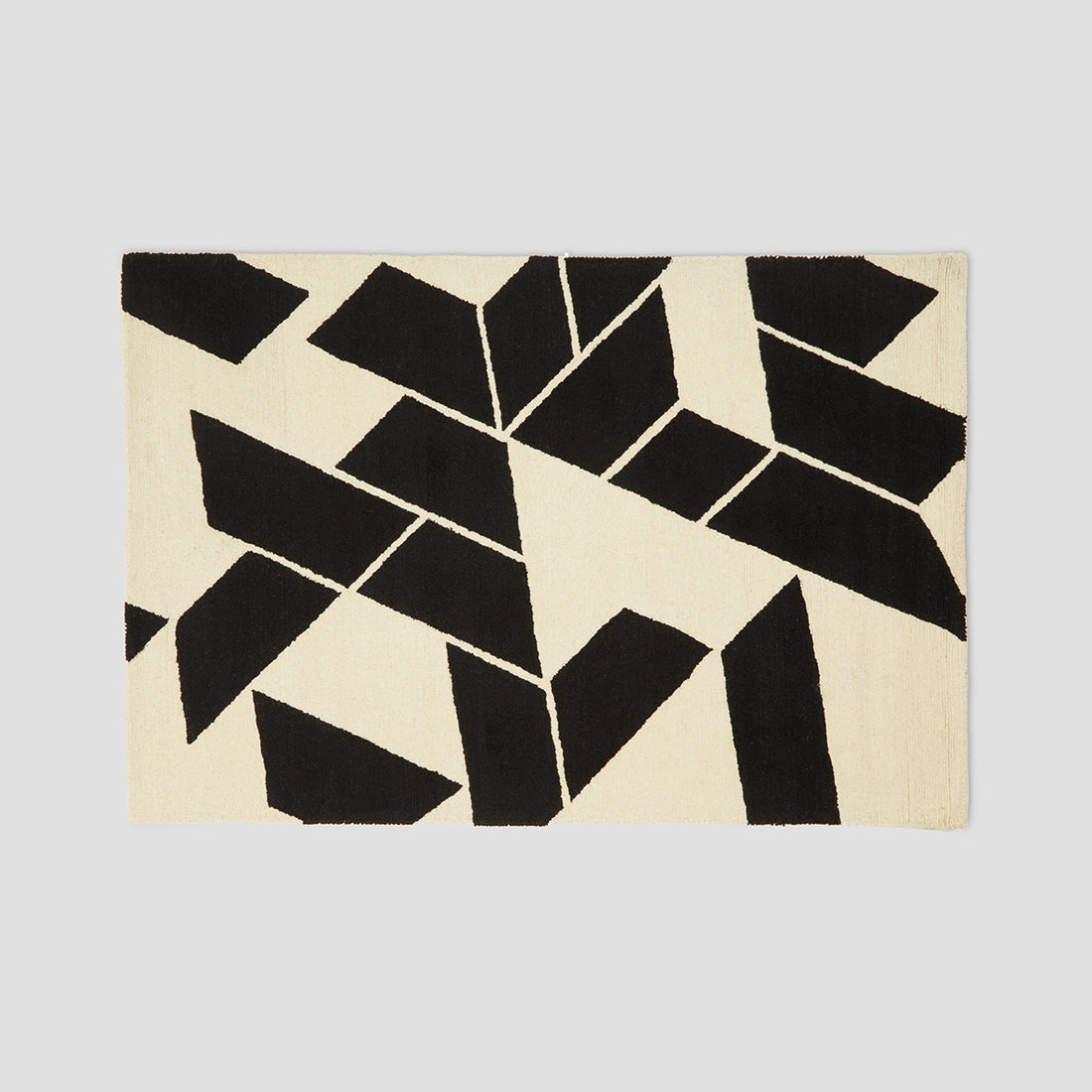 Bosie Milana Small Black and White Geometric Rug