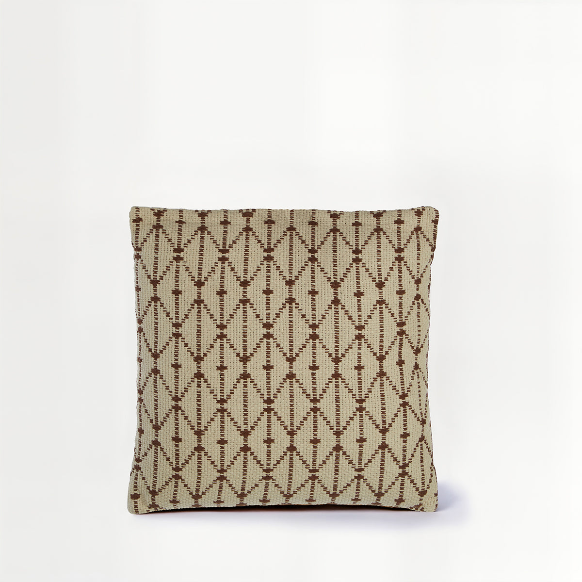 Beige Bosie Woven Split Diamond Cushion