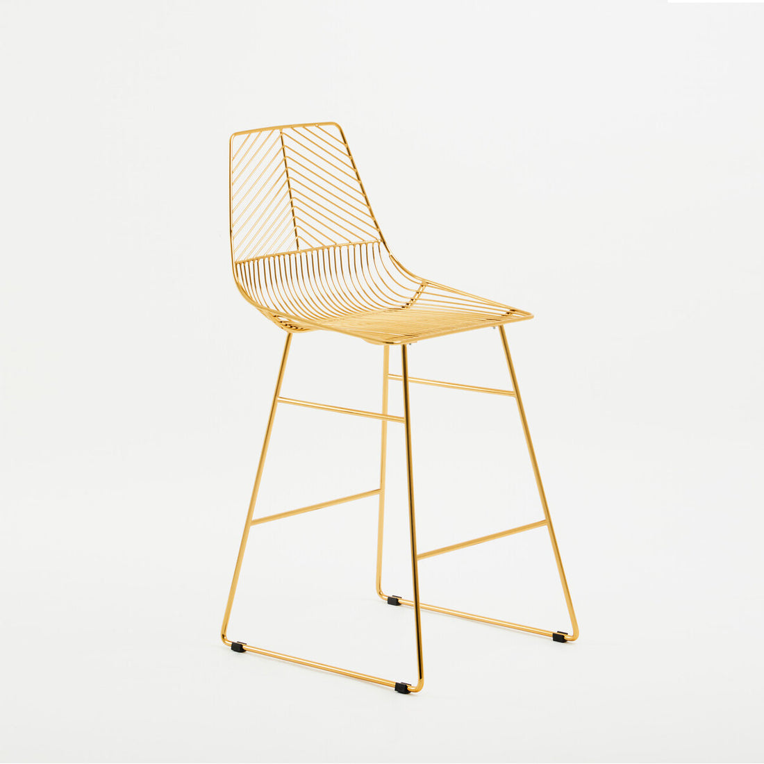 District Gold Metal Wire Tapered Bar Chair