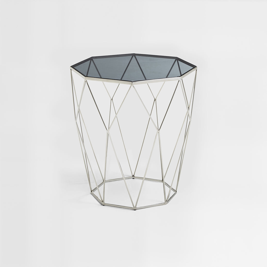 Shalimar Octagonal Silver Side Table