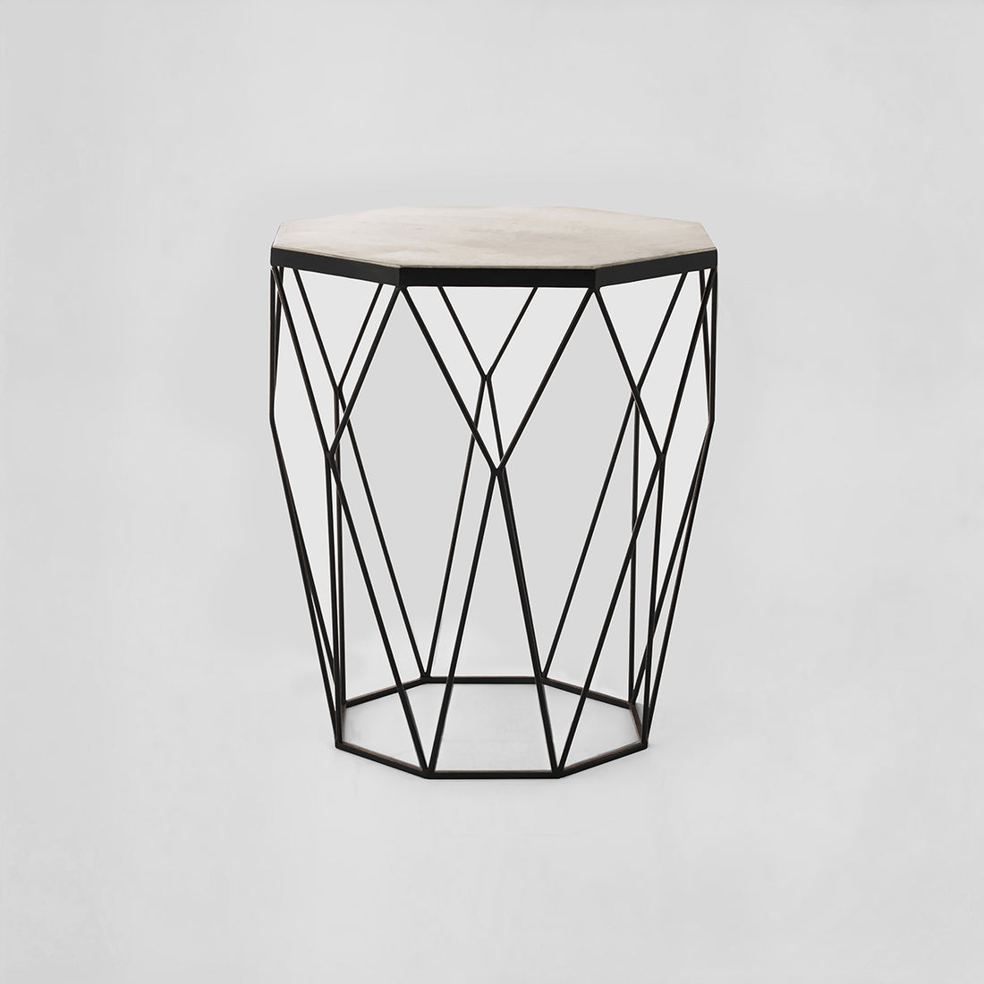 Shalimar Octagonal Matte Black Side Table