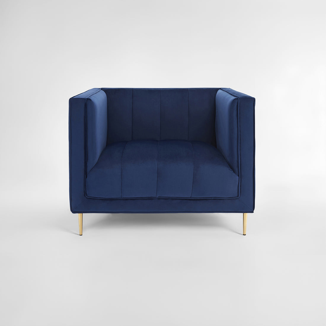 Otylia Deep Blue Velvet Armchair