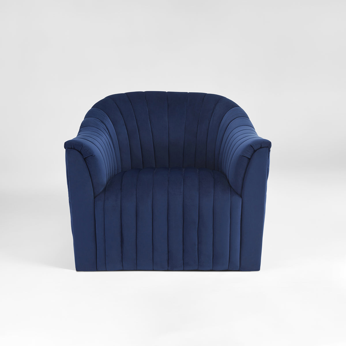 Opel Deep Blue Velvet Armchair