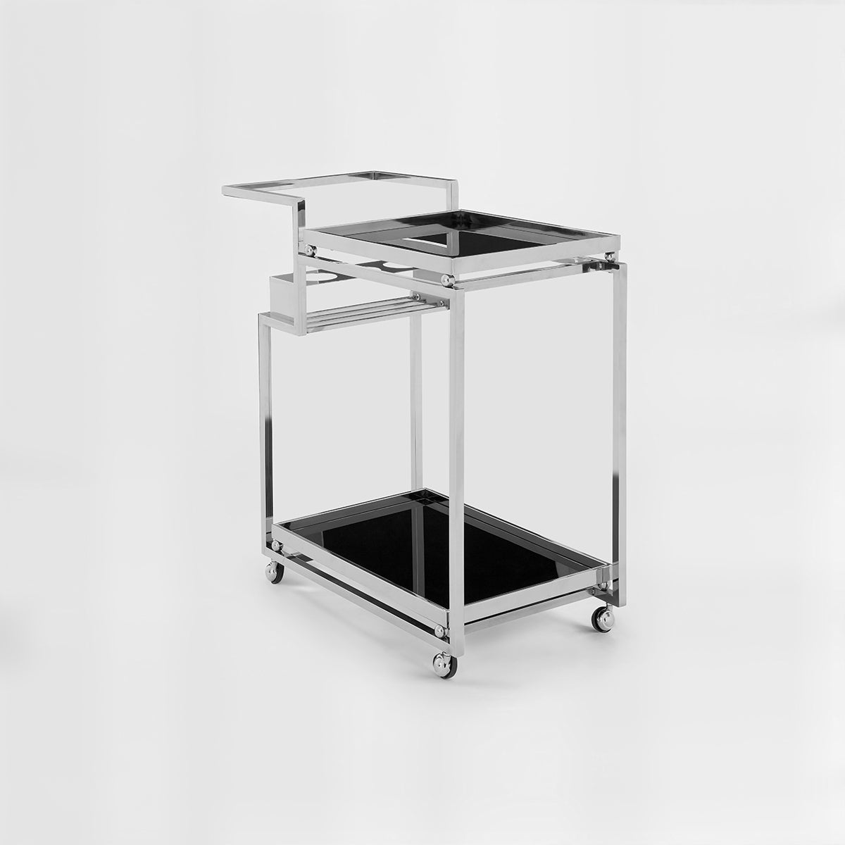 Novo 3 Tier Trolley with Silver Finish Frame