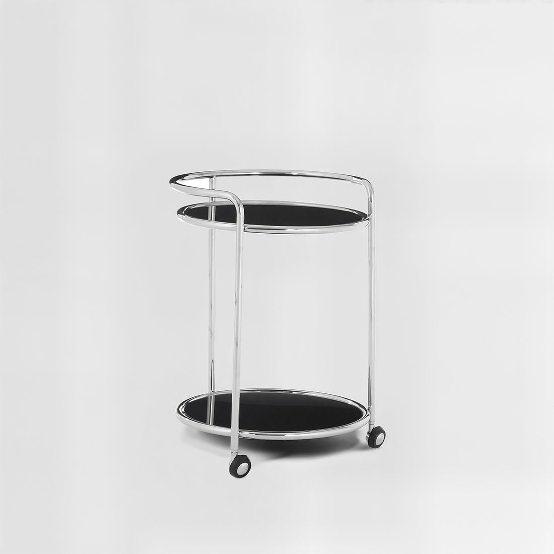 Novo Round Silver Finish Trolley