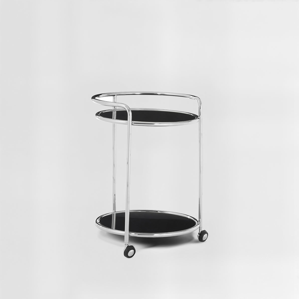 Novo Round Silver Finish Trolley