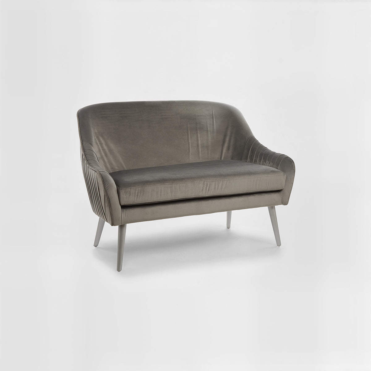 Louxor Grey Velvet Sofa