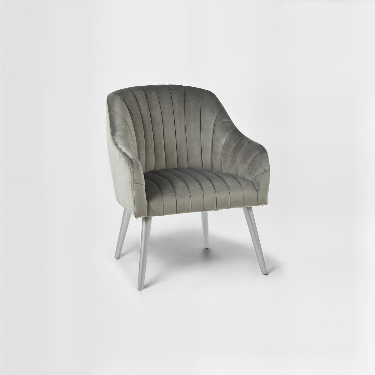 Louxor Grey Fabric Armchair