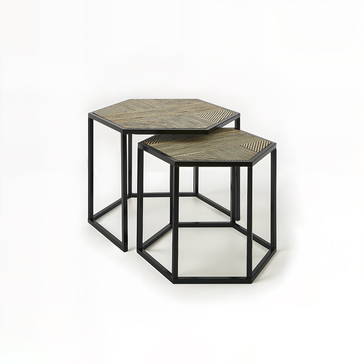 Babita Set of 2 Hexagon Side Tables