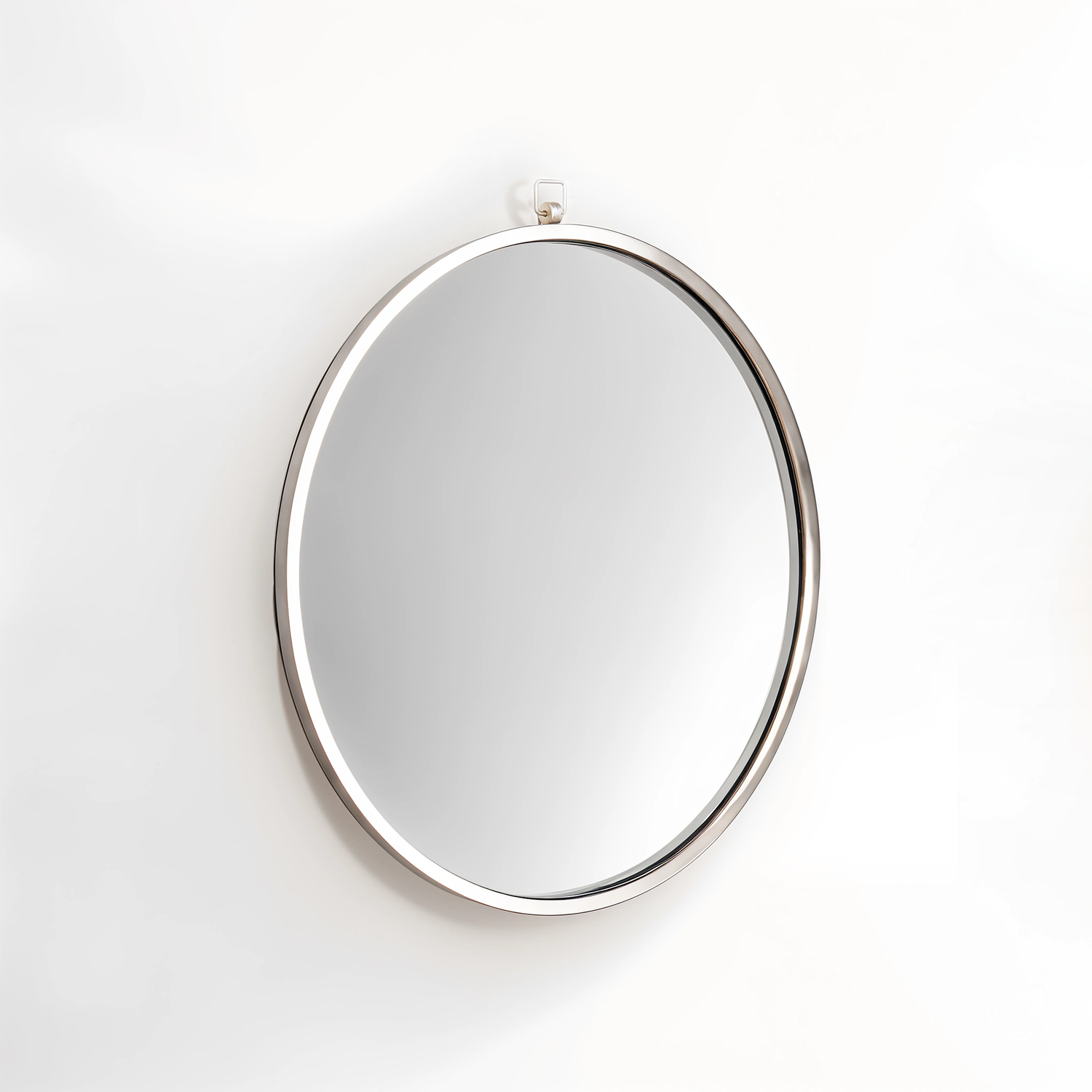 Jacen Silver Metal Frame Round Wall Mirror