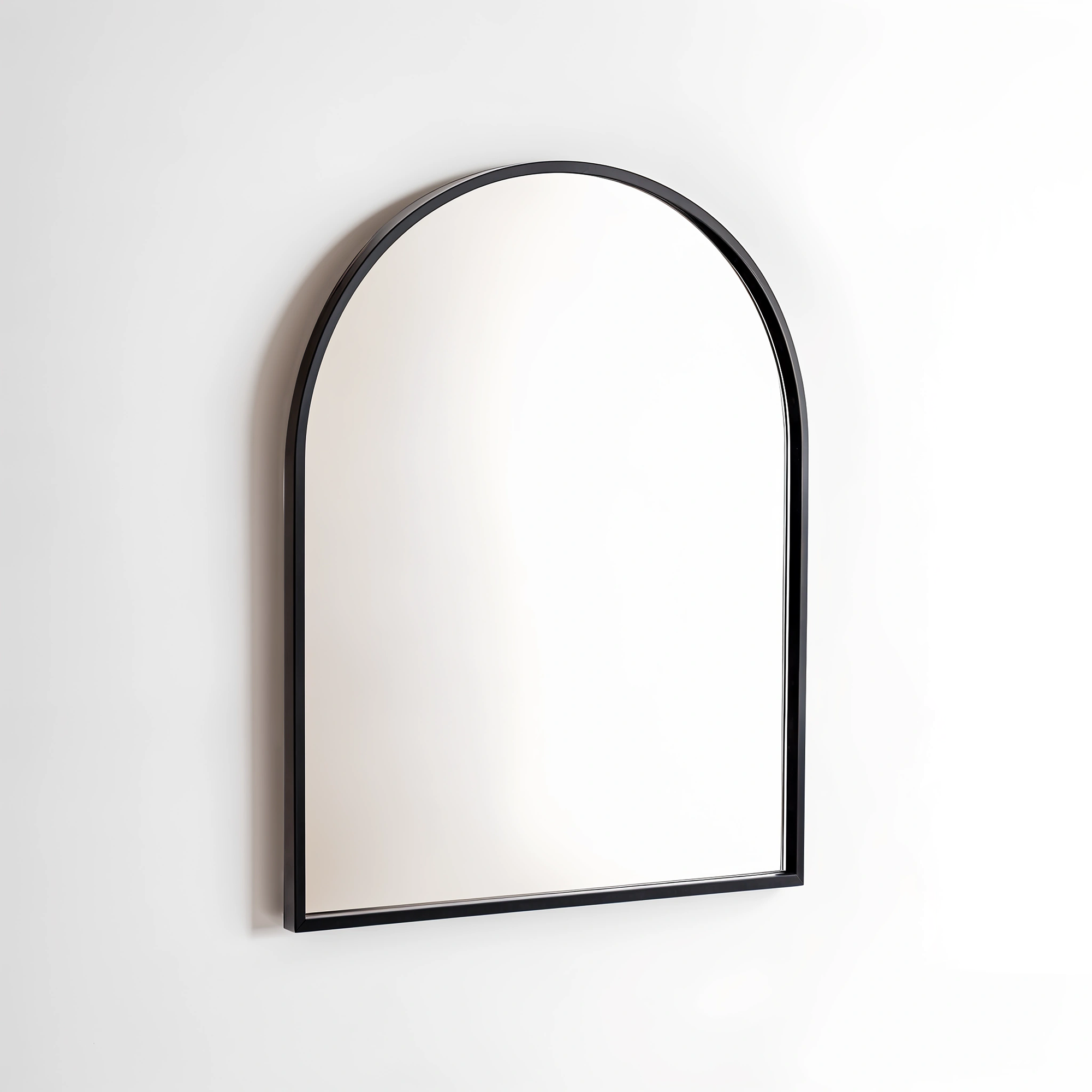 Trento Small Black Metal Wall Mirror