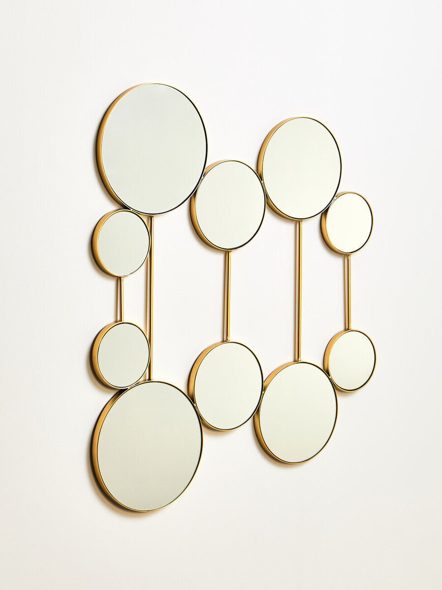 Trento Wall Mirror with Gold Finish Frame